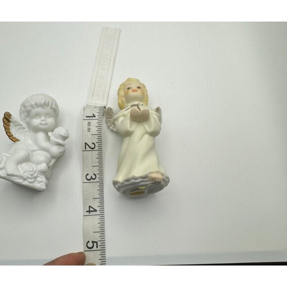 Set Of 2 Angel Figurines Cherub & Standing Angel Decorative Collectibles - Picture 8 of 15